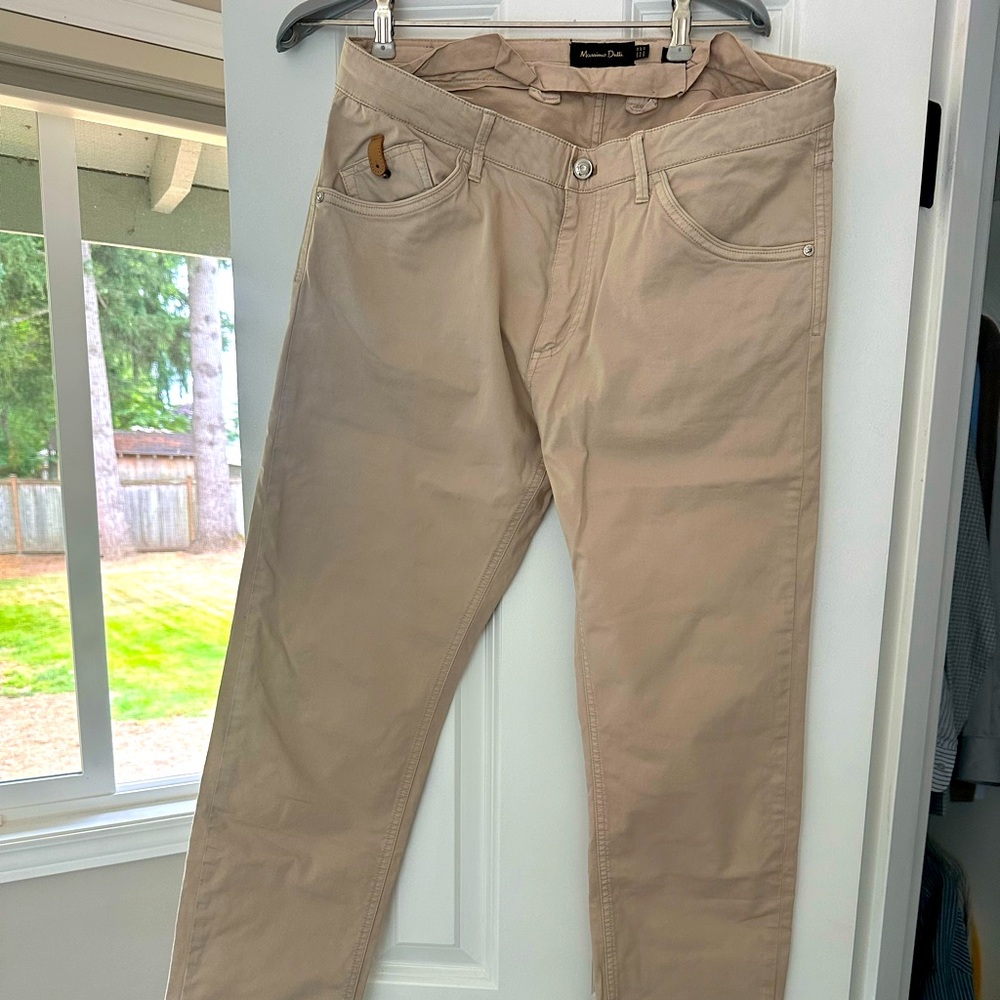 Massimo Dutti Tan Chino Pants